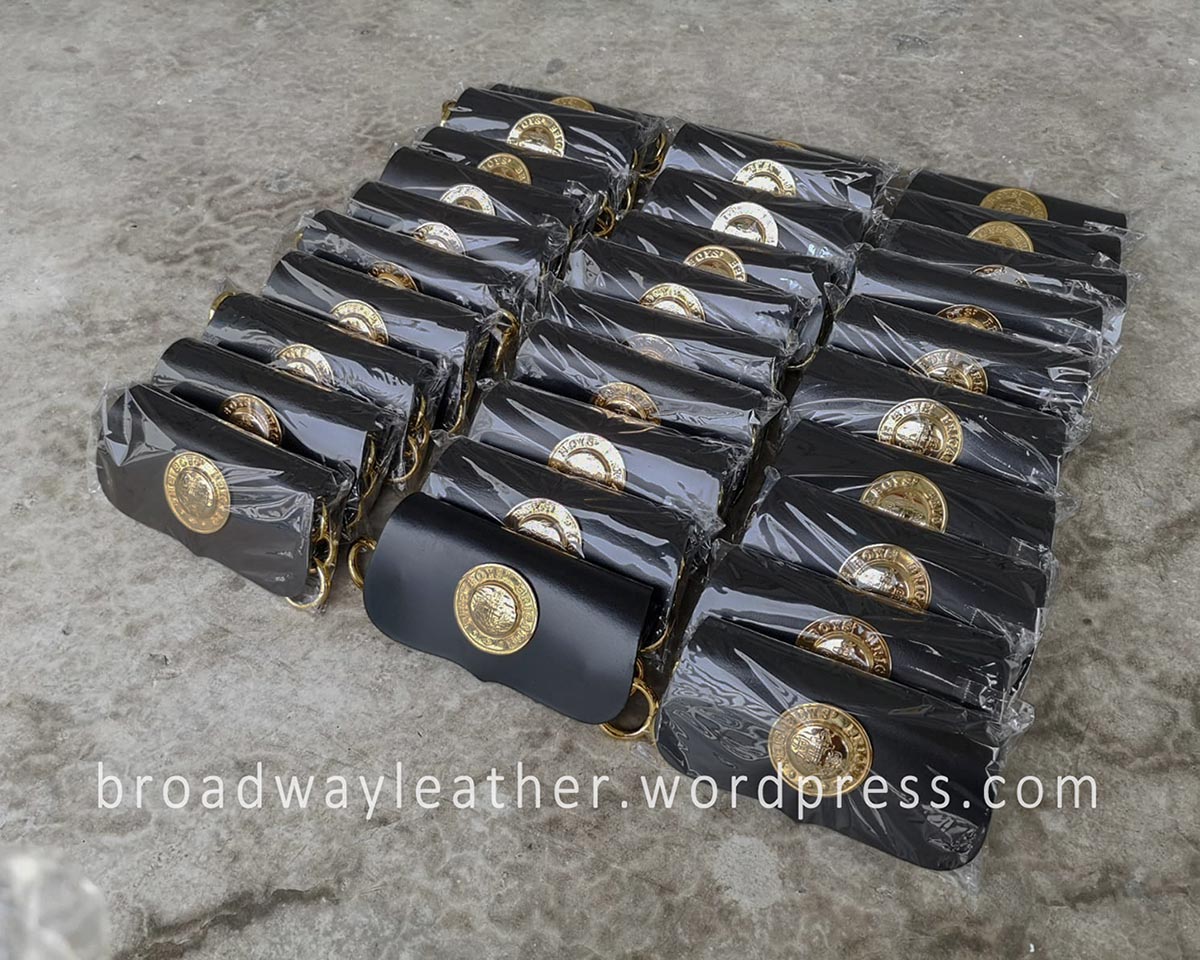 leather military vintage ammo pouch ready for delivery to boys brigade
