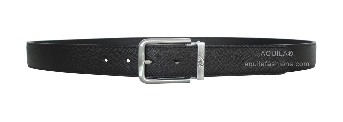 Aquila saffiano calfskin leather replacement belt straps (for clip buckles)