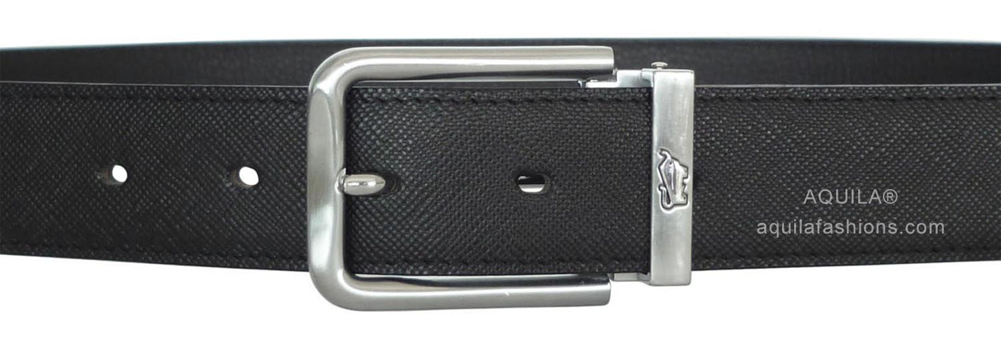 Aquila saffiano calfskin leather replacement belt straps (for clip buckles)