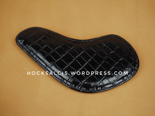 Black crocodile skin golf club head covers