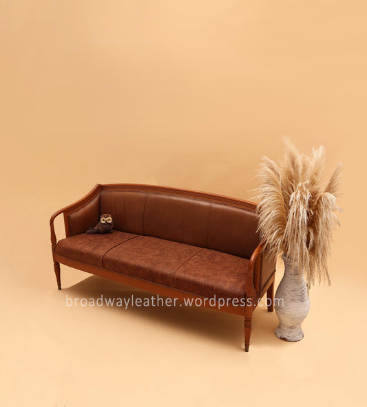 Leather antique sofa restoration upholstery Singapore