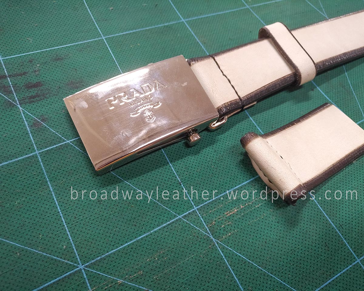 Shorten Prada Leather Belt - Belt Alteration Singapore | Broadway Leather