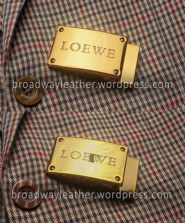Leather Belt Repair Singapore - Loewe gold buckle repair