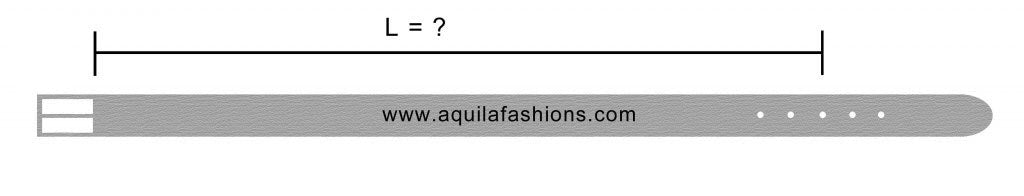 Aquila casual leather replacement belt blanks black (for bar buckles)