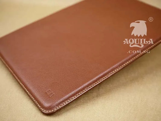 Aquila Tan Goat Skin Leather Laptop/Tablet Sleeve