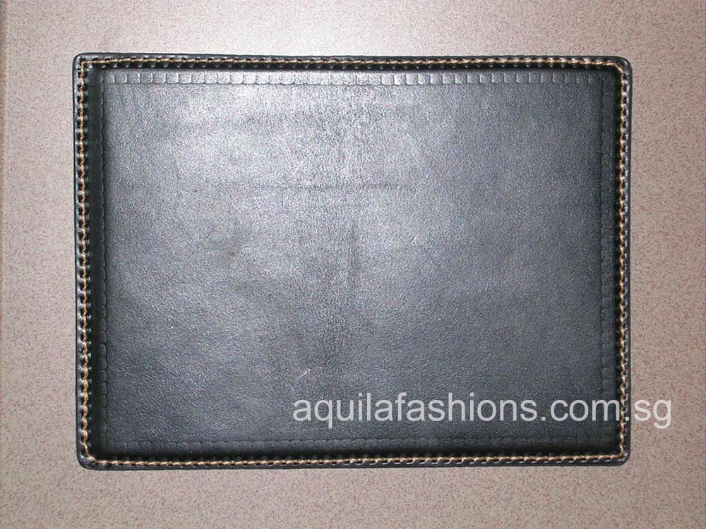 Aquila Black Leather Mousepad