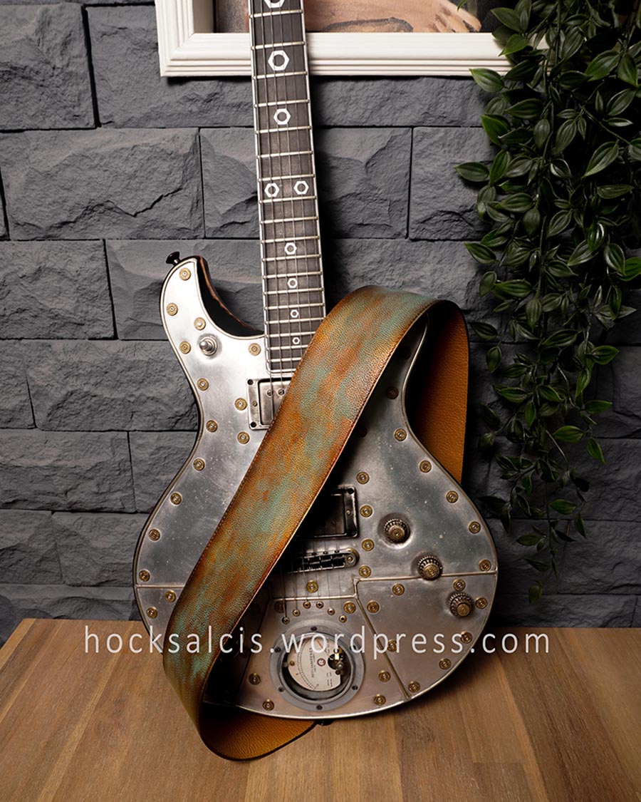 custom personalized leather guitar strap