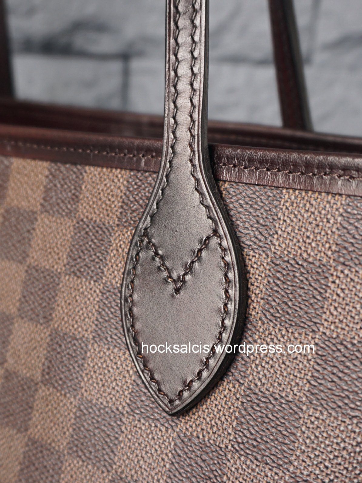 Brand new replacement bag handle of LV bag in dark brown colour
