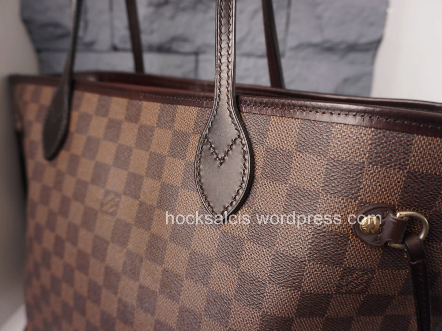 Brand new replacement bag handle of LV bag in dark brown colour