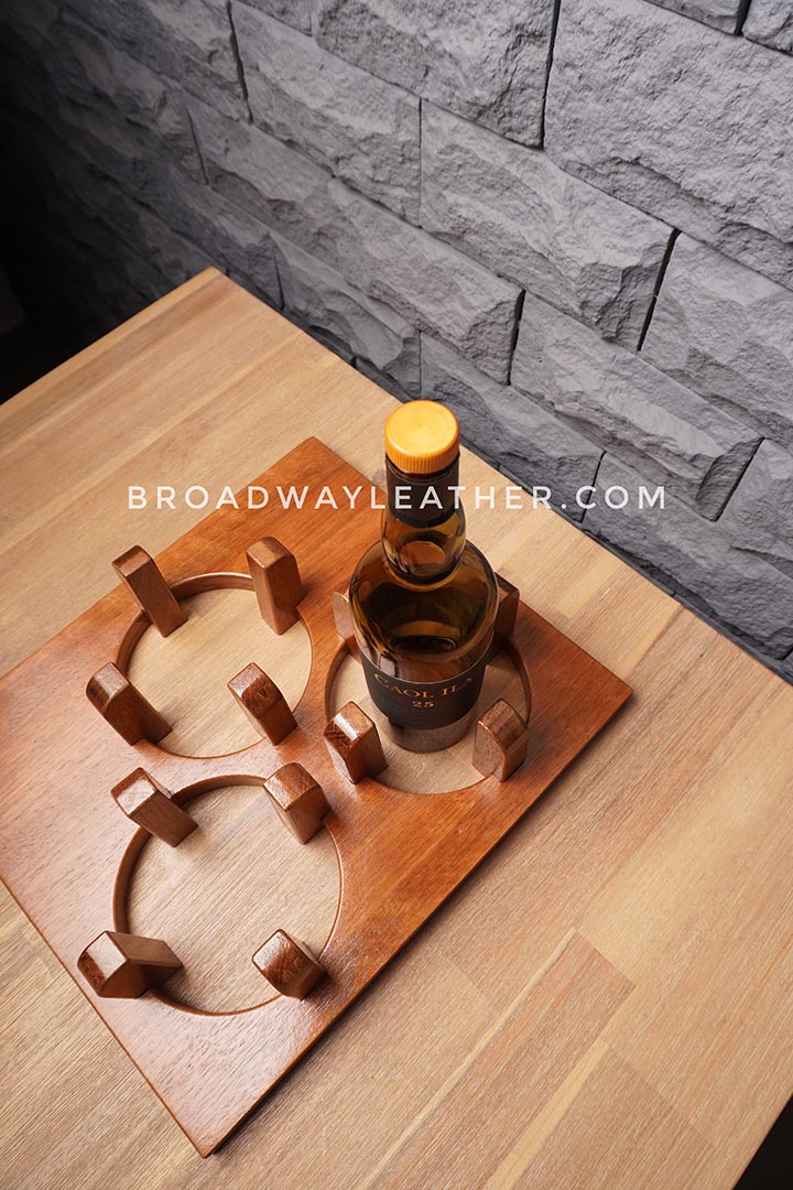 Custom wine rack holder for magnum large format liquor bottles