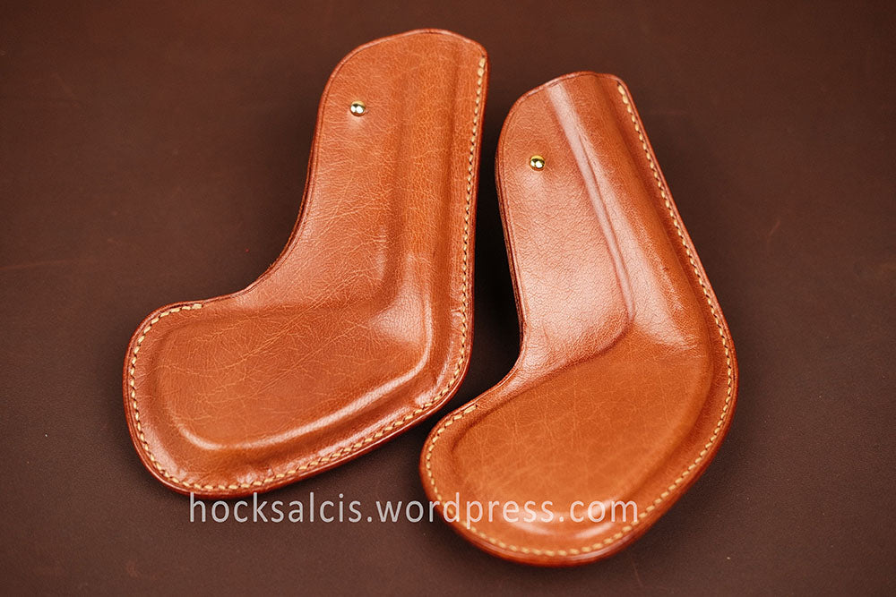 Personalized custom leather golf club head covers tan