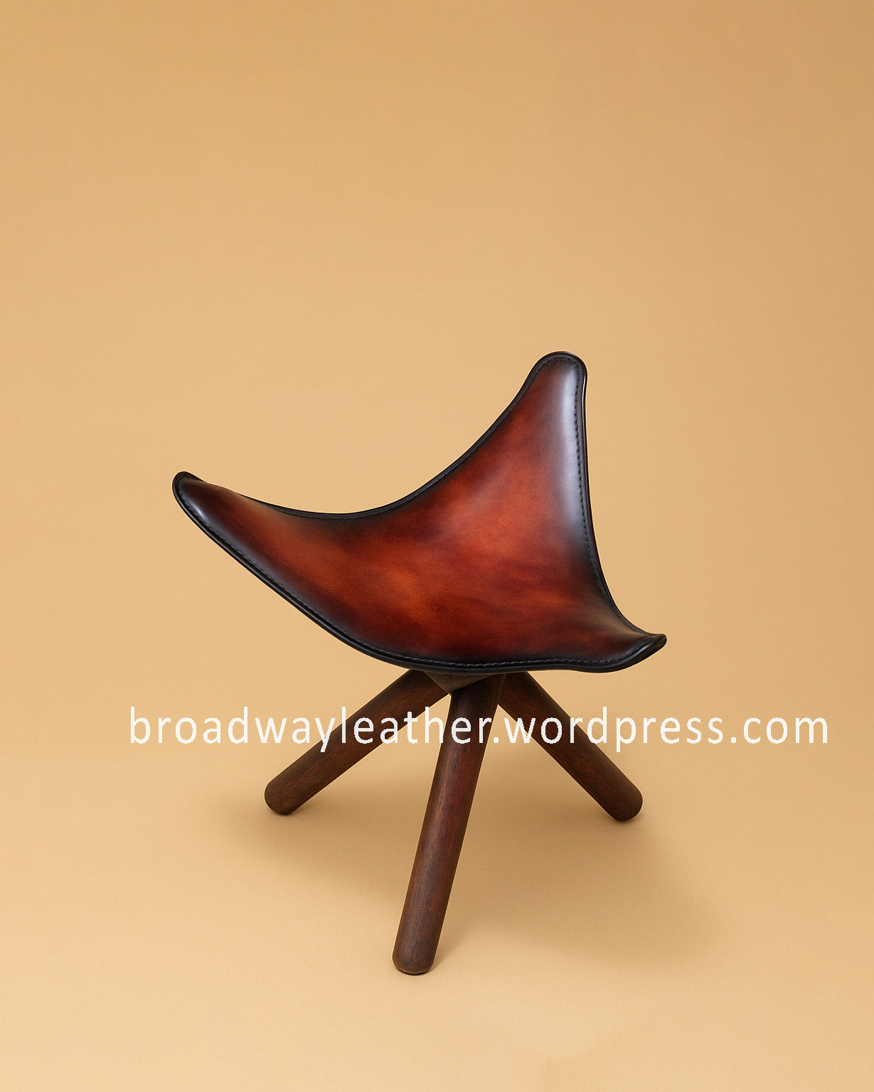 Replacement leather tripod stool seat cover