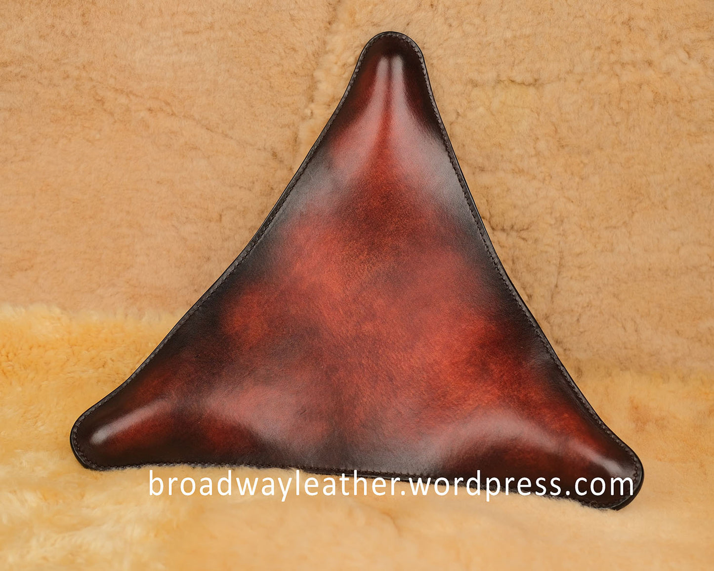 Replacement leather tripod stool seat cover