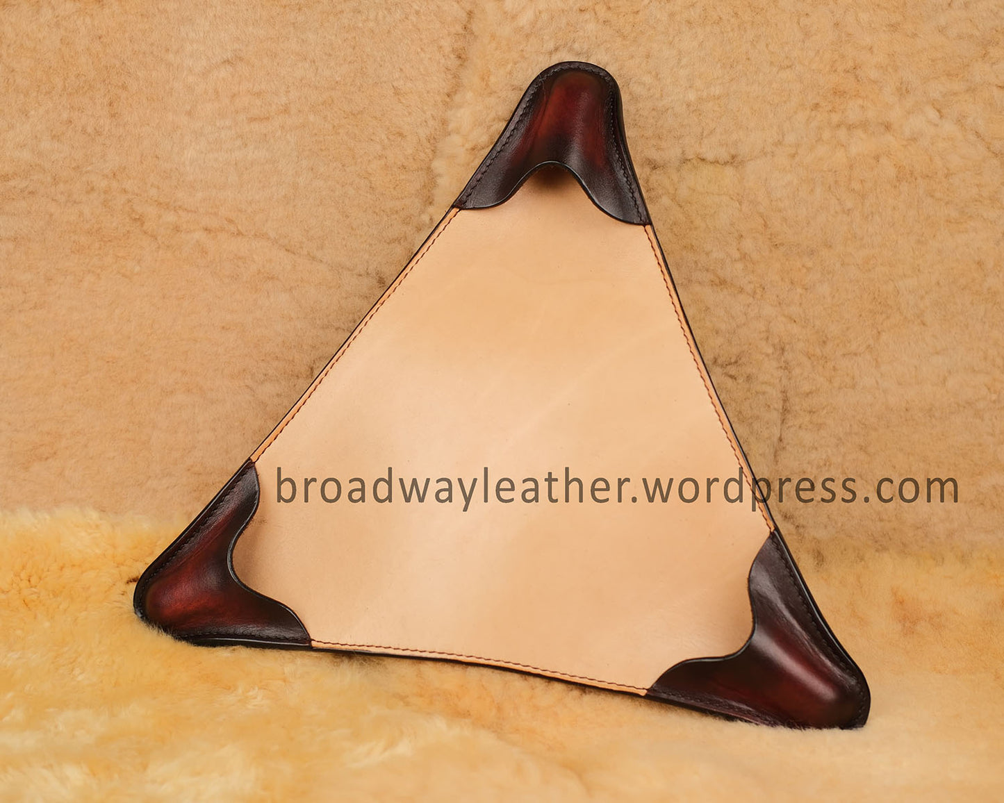 Replacement leather tripod stool seat cover