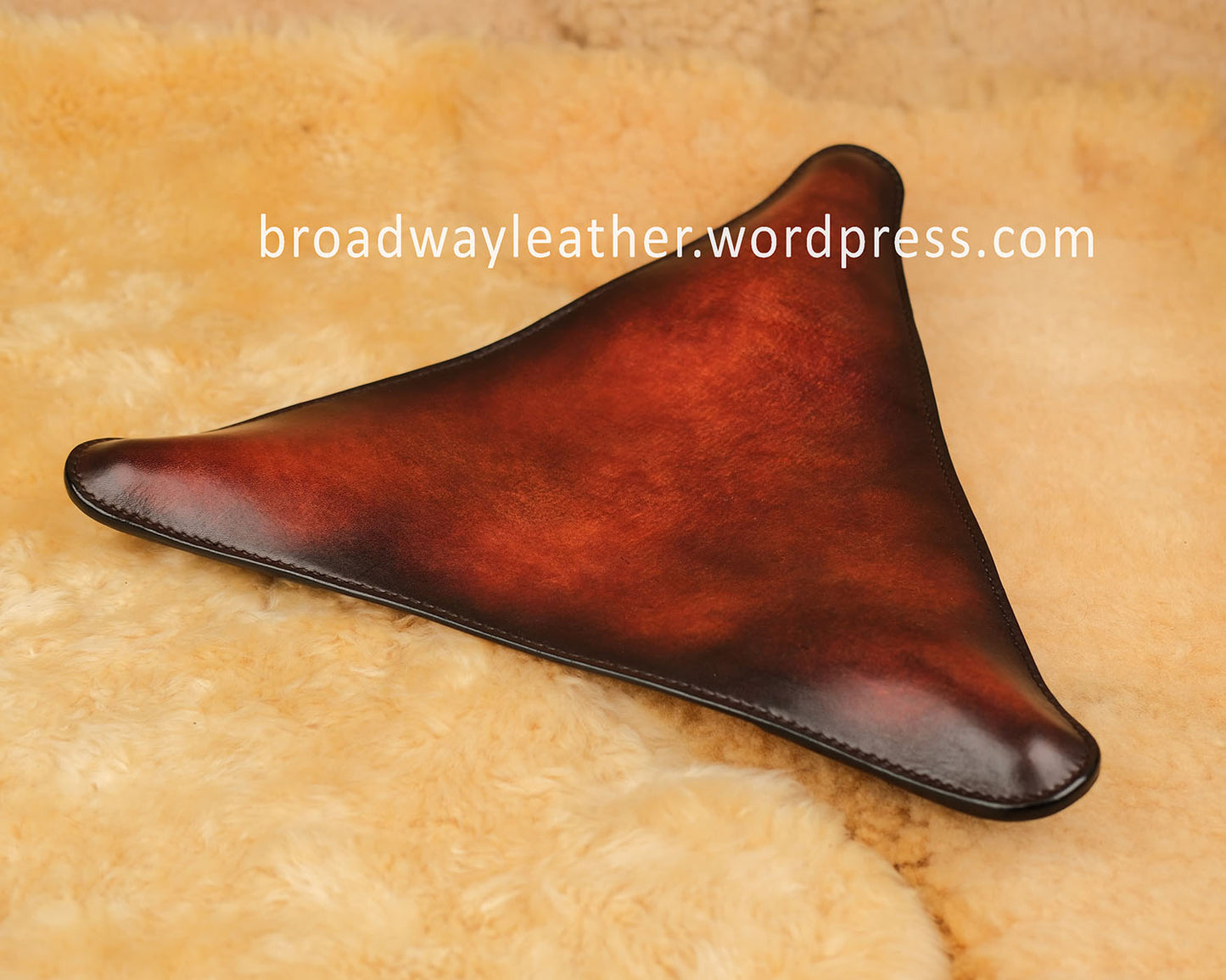 Replacement leather tripod stool seat cover
