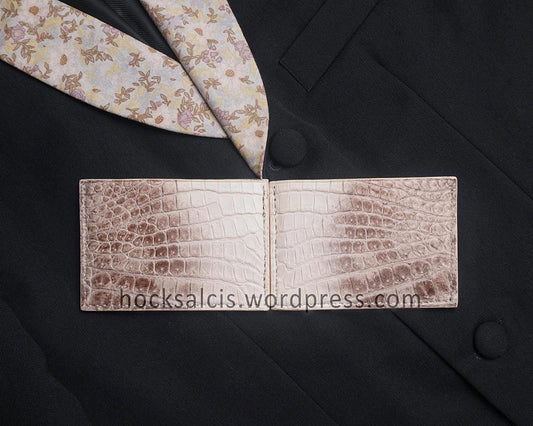 Himalayan crocodile leather card holder