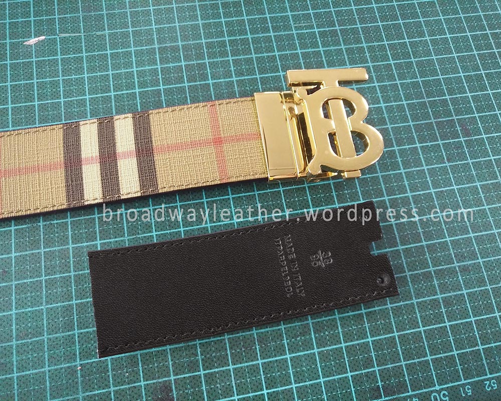 Shorten Burberry Leather Belt - Belt Alteration Singapore | Broadway Leather