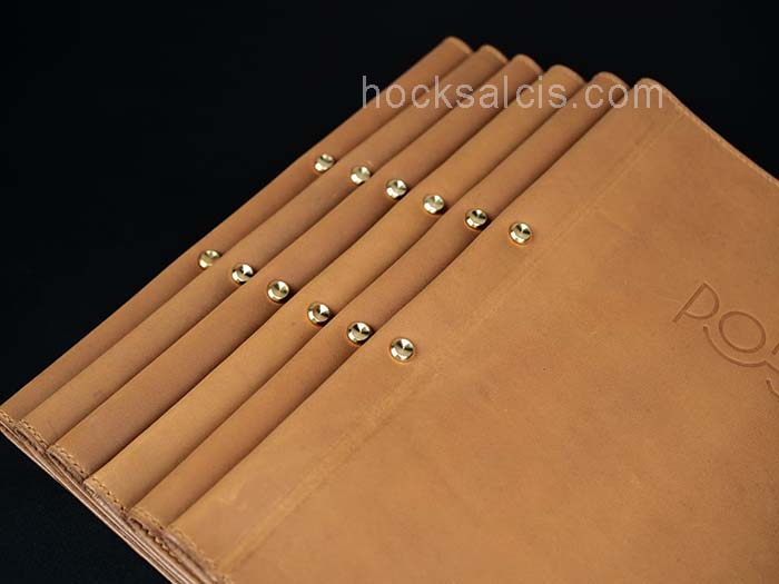 Nubuck Khaki Leather Menu Cover (A4 and A5)