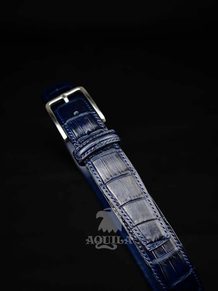 Aquila Genuine Crocodile Leather Belt