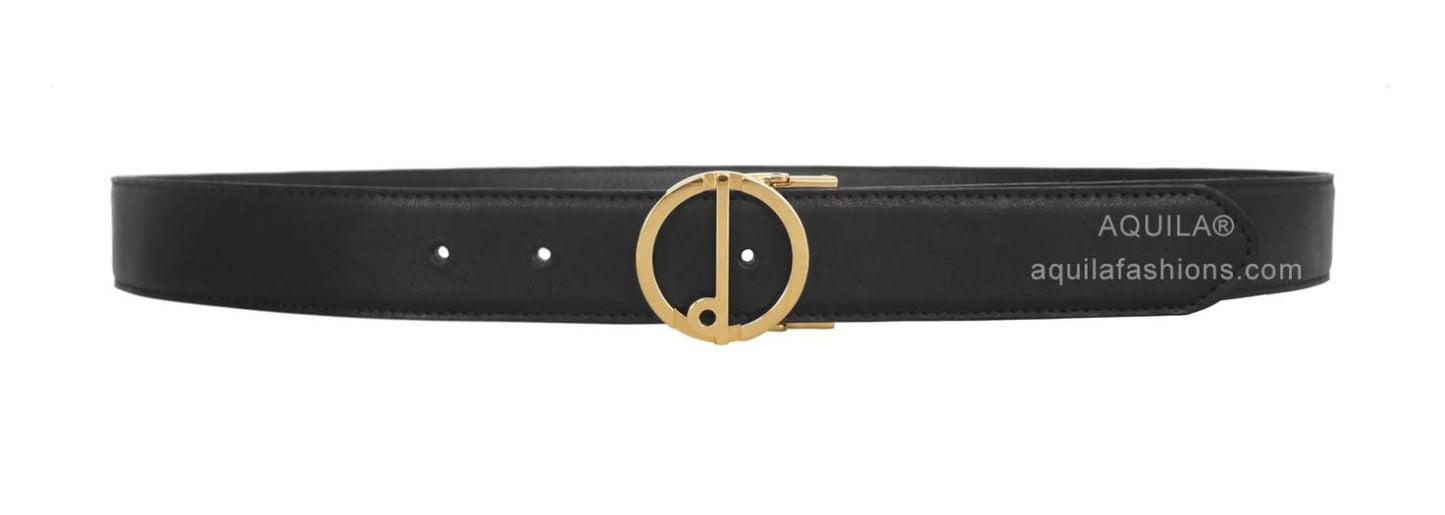Aquila double calfskin leather replacement belt straps (for clip buckles)