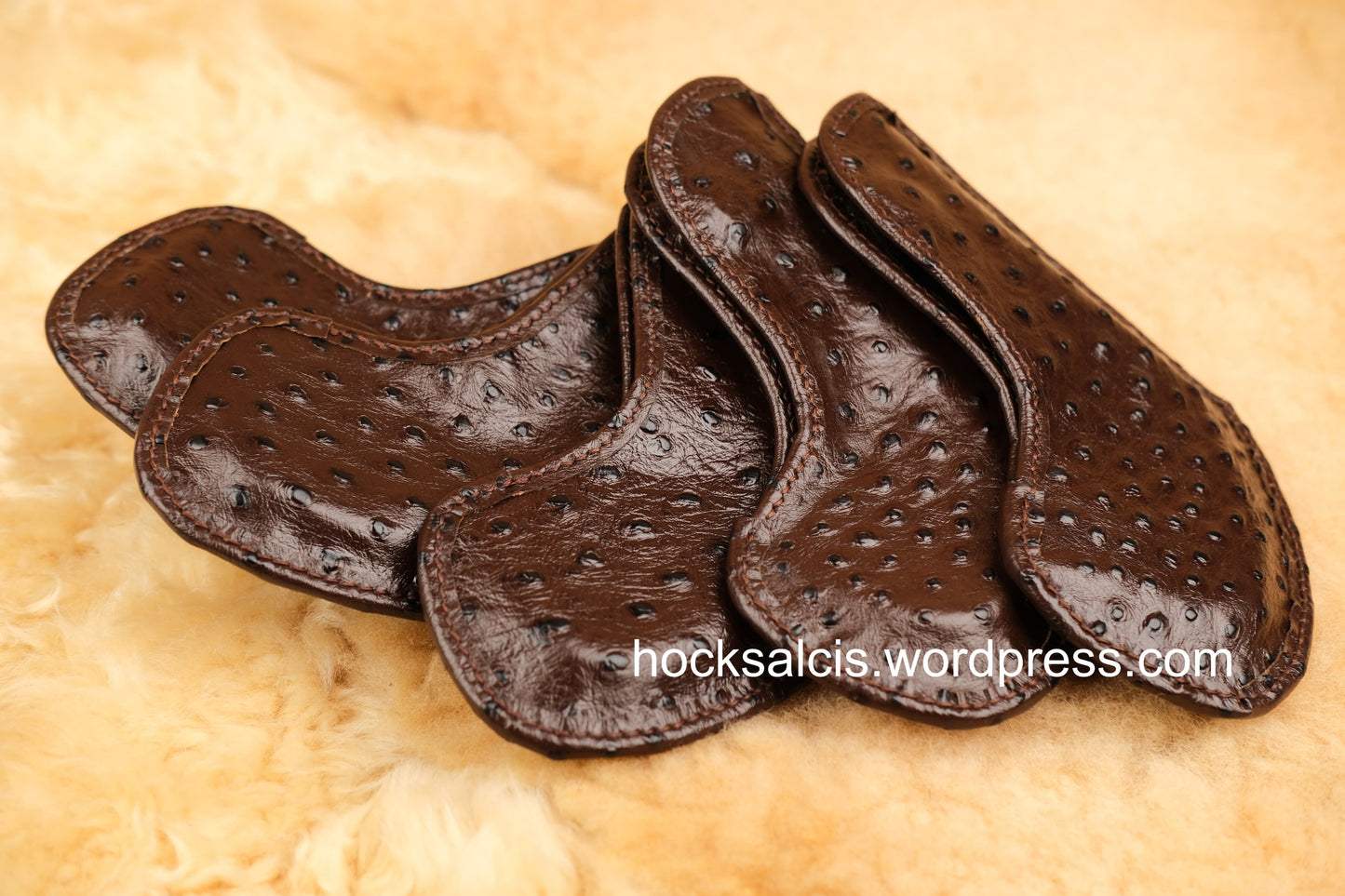 Personalized Custom Brown ostrich skin wedge/irons covers