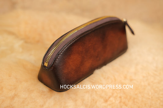 Custom leather pencil case