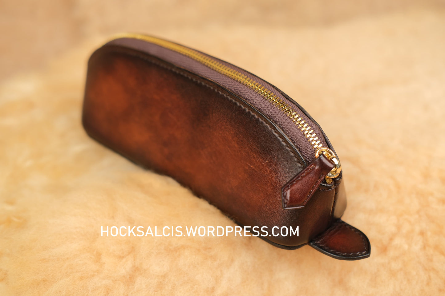 Custom leather pencil case
