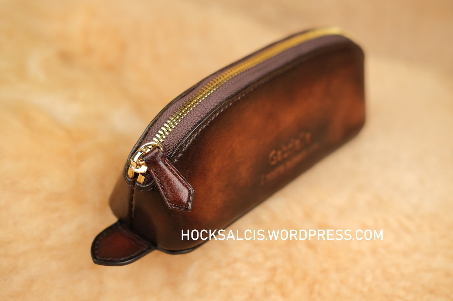 Custom leather pencil case