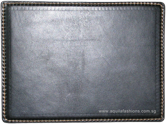 Aquila Black Leather Mousepad