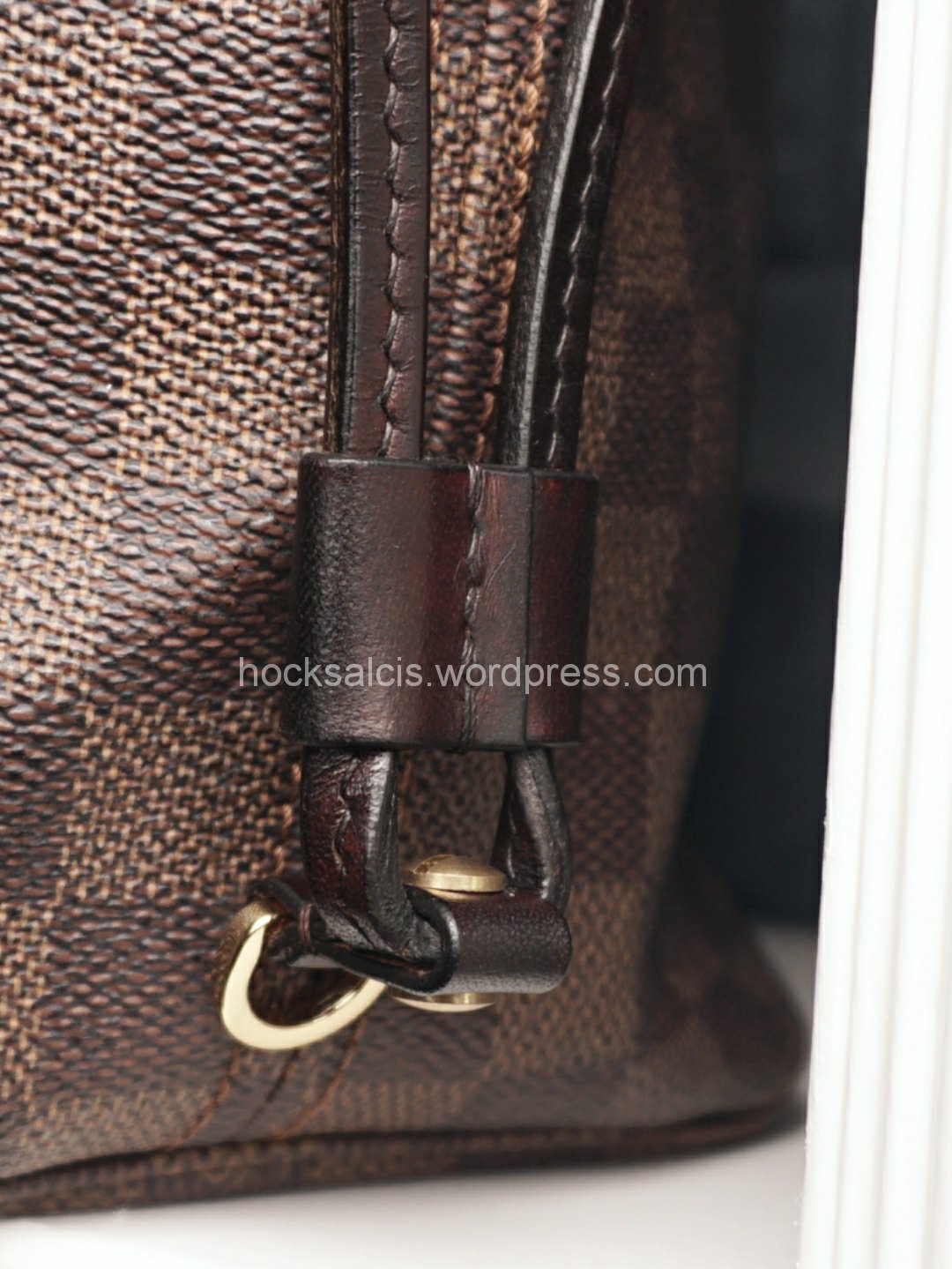 DIY Brown Leather side Lace for LV Neverfull